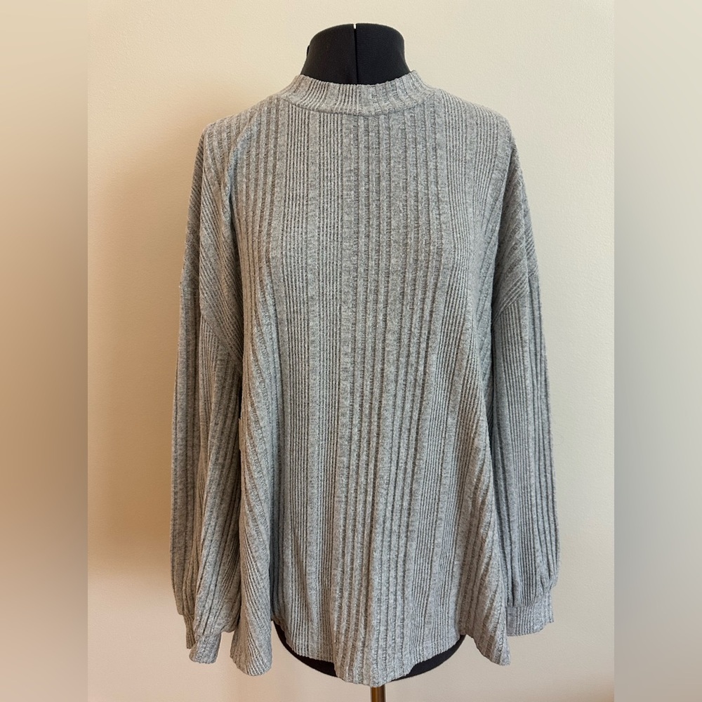 Gray Turtleneck Sweater Plus Size
